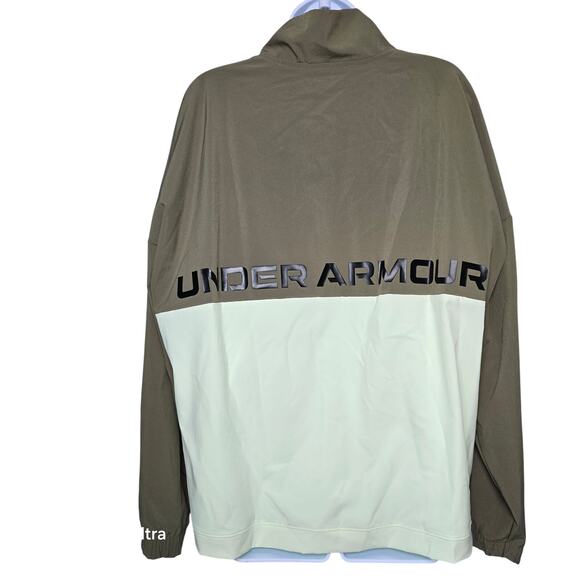 Under Armour Loose Jacket Full Zip Olive Green Moisture Wicks Women's XL - Picture 2 of 8